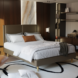 Megafurniture | Ashleah Faux Leather Bed Frame | Bed