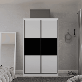 Megafurniture | Audrey Modular Wardrobe (Black Glass) | Modular Wardrobe
