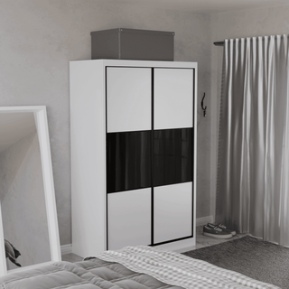 Megafurniture | Audrey Modular Wardrobe (Black Glass) | Modular Wardrobe