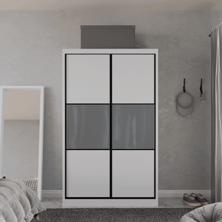 Megafurniture | Audrey Modular Wardrobe (Frosted Glass) | Modular Wardrobe