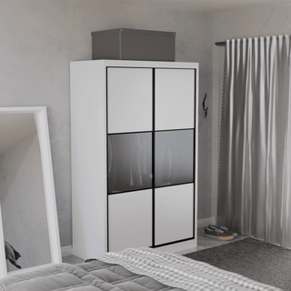 Megafurniture | Audrey Modular Wardrobe (Frosted Glass) | Modular Wardrobe