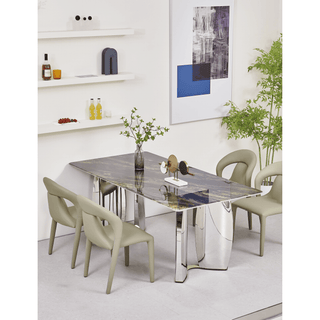 Inda Glossy Sintered Stone Dining Table (160cm/180cm/200cm)