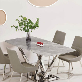 Irving Glossy Sintered Stone Dining Table