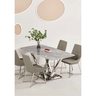 Irving Glossy Sintered Stone Dining Table