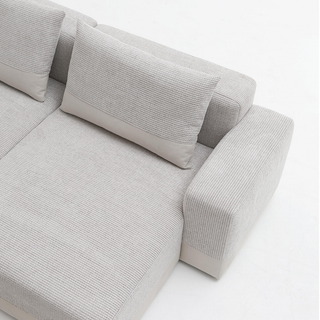 Pasquale Fabric L-Shaped Sectional Sofa