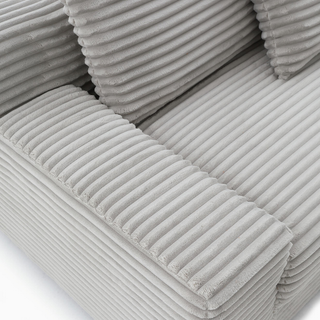 Pasico Corduroy Fabric L-Shaped Sofa