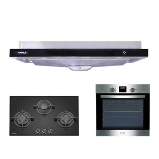 Megafurniture | [BUNDLE] Hafele 90cm Semi Integrated Hood 536.88.133 + Hafele 86cm Gas Hob (PUB) 538.01.947 + Hafele 60cm Multifunction Oven 536.07.490 | Kitchen Bundles