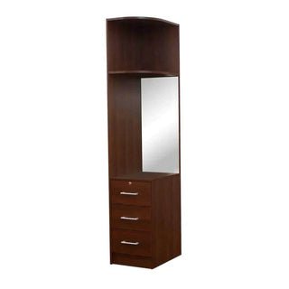 Megafurniture | Beatrey Mirror Corner Cabinet | Open Door Wardrobe