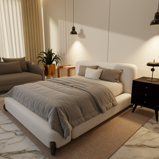 Dalen Boucle Fabric Bed Frame