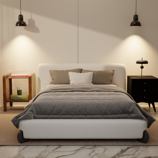 Dalen Boucle Fabric Bed Frame