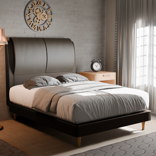 Berke Faux Leather Bed Frame