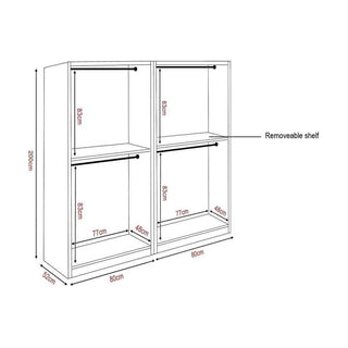 Megafurniture | Borese 4 Open Door Wardrobe | Open Door Wardrobe