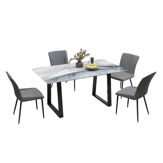 Megafurniture | Breccan II Marble Dining Set (1+6) | Dining Set