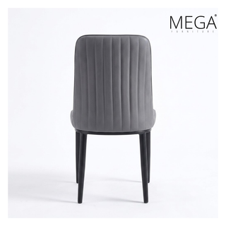 Viken Sintered Stone Dining Table & Elva Faux Leather Dining Chair Set (1+6)
