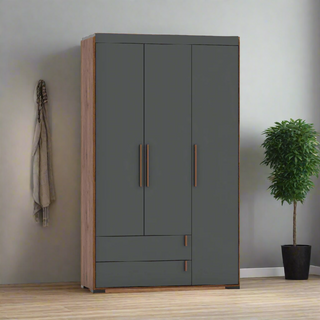 Megafurniture | Britton 3 Door Wardrobe | Open Door Wardrobe