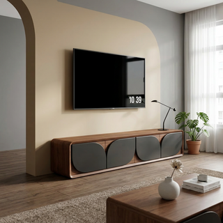 Alviro Lacquered Solid Wood TV Console (200cm)