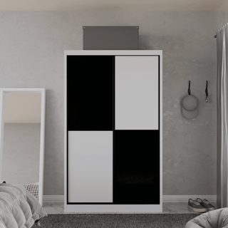 Megafurniture | Caroline Modular Wardrobe (Black Glass) | Modular Wardrobe