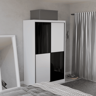 Megafurniture | Caroline Modular Wardrobe (Black Glass) | Modular Wardrobe