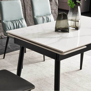 Megafurniture | Catharina Glossy Sintered Stone Extendable Dining Table | Dining Table