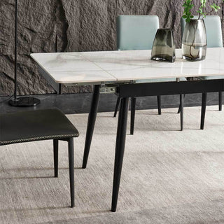 Megafurniture | Catharina Glossy Sintered Stone Extendable Dining Table | Dining Table