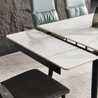 Megafurniture | Catharina Glossy Sintered Stone Extendable Dining Table | Dining Table