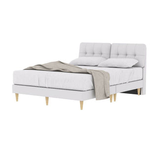 Megafurniture | Chloe Cream Fabric Bed Frame (Pet Friendly) | Storage Bed