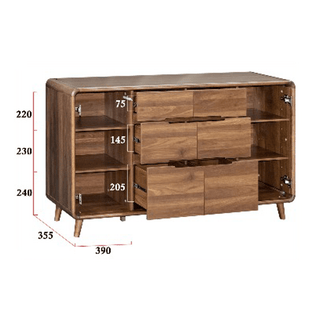 Megafurniture | Collis II Wooden Buffet Hutch | Sideboard