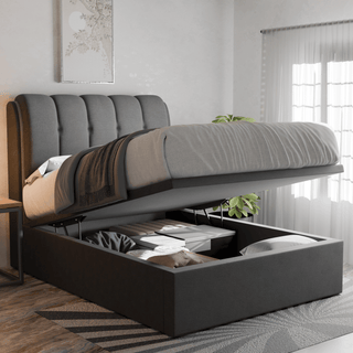 Megafurniture | Corave Fabric Storage Bed (Water Repellent) | Storage Bed