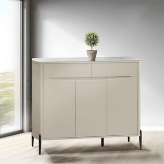 Megafurniture | Corinne 3 Door Shoe Cabinet with Tempered Glass Top | Shoe Cabinet