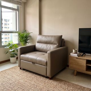Avrillo Leather Sofa Bed