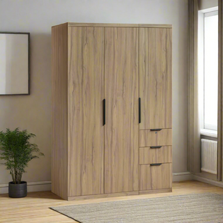 Kerris 3 Door Open Wardrobe (Solid Plywood)