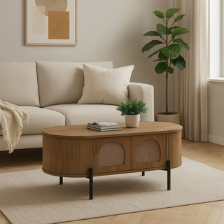 Zoya Rattan Coffee Table (119cm)