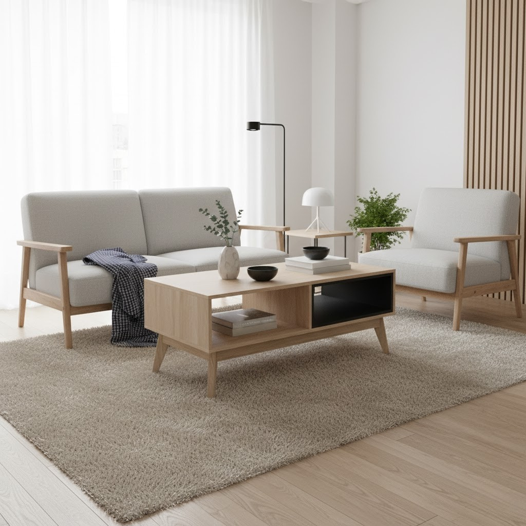 Trystan Wooden Coffee Table – Megafurniture