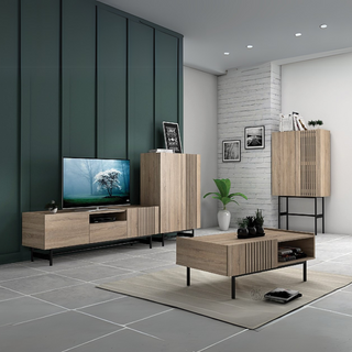 Marchel Living Room Set <br> (Coffee Table + TV Console + Storage Cabinet + Shoe Cabinet)