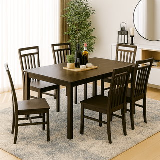 Mireille III Wooden Dining Set (1+6)