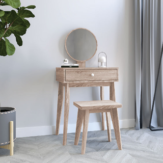 Holdun Wooden Dressing Table with Stool