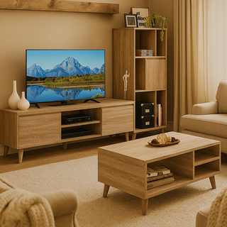 Holdun Living Room Set <br> (Coffee Table + TV Console + Display Unit)