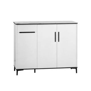 Megafurniture | Dalf II 3 Door White Shoe Cabinet (120cm) | Shoe Cabinet