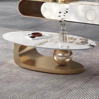 Megafurniture | Darrol Glossy Sintered Stone Coffee Table | Coffee Table