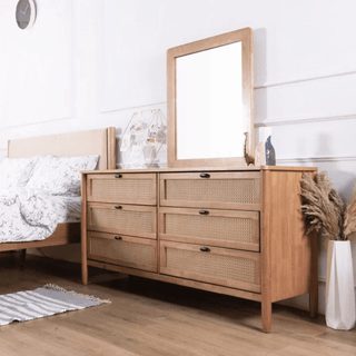 Megafurniture | Delora Senior Rattan Wooden Chest of Drawer | Chest of Drawer