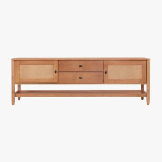 Megafurniture | Delora Wooden TV Console with Rattan Drawers | TV Console