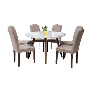 Megafurniture | Delyth Round Dining Set (1+6) | Dining Set