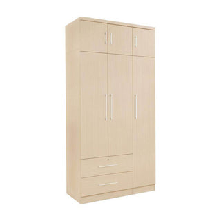 Megafurniture | Deverac 3 Open Door Wardrobe with Drawers & Top | Open Door Wardrobe