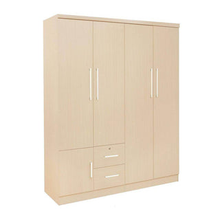 Megafurniture | Deverell 4 Open Door Wardrobe w Drawers | Open Door Wardrobe