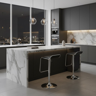 Zephiro Black Faux Leather Bar Stool