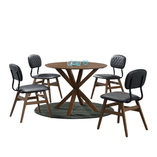 Megafurniture | Draven Round Wooden Dining Set (1+4) | Dining Set