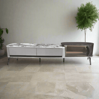 Megafurniture | Dustin Glossy Sintered Stone TV Console | TV Console