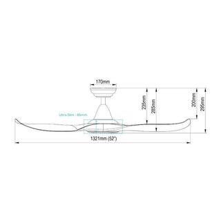 Megafurniture | Efenz Isaac 523 Ceiling Fan with Light (52" LED Light) | Ceiling Fan