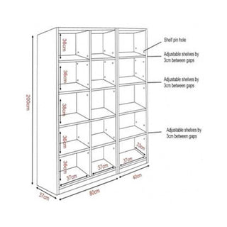 Megafurniture | Elizabeth 3 Door Display Unit / Bookshelf | Bookshelf