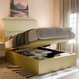 Megafurniture | Emilia Faux Leather Storage Bed | Storage Bed